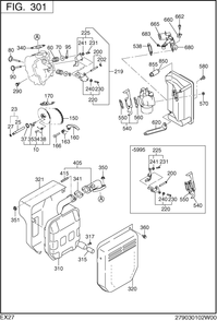 Intake,exhaust Diagram and Parts List for EX270D20245 EX270 Subaru Engine