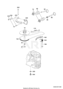 300 Intake And Exhaust Diagram and Parts List for EA190V50160  Subaru Engine