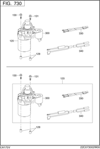 Electric Device Diagram and Parts List for EA175VS7310 EA175 Subaru Engine