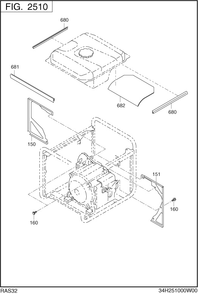 Cover Diagram and Parts List for RAS32016511 RG3200iSE Subaru Generator