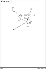 Electric Device Diagram and Parts List for EX400DS2160 EX400 Subaru Engine