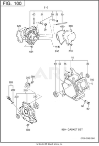 Part Location Diagram of 20B-10104-51 Subaru Crankcase cp rgx 6500, 7500