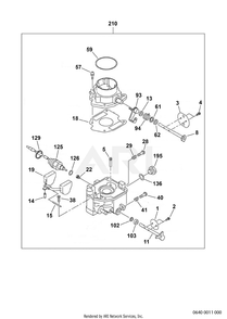 640 Carburetor Diagram and Parts List for EH650DC1222  Subaru Engine