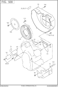 500 Cooling And Starting Diagram and Parts List for EH650DC0201  Subaru Engine