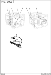 Accessorieslabel Diagram and Parts List for RGM30018010 RGX3000 Subaru Generator