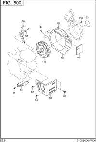 Cooling Starting Diagram and Parts List for EE210DSM910 EE210 Subaru Engine