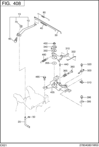 Governor Operation Diagram and Parts List for EX210D70182 EX210 Subaru Engine