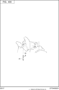 400 Governor Diagram and Parts List for RAS28017010  Subaru Generator