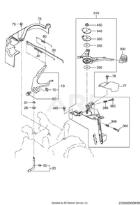 400 Governor Diagram and Parts List for EE400DSM500  Subaru Engine