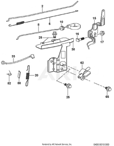 400 Governor Diagram and Parts List for EA190VS5030  Subaru Engine