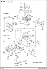 Part Location Diagram of 253-10911-21 Subaru Mainbearing Cover Cp