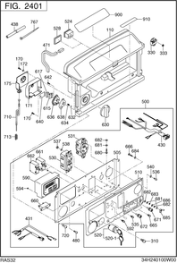 Control Diagram and Parts List for RAS32023610 S3200I Subaru Generator