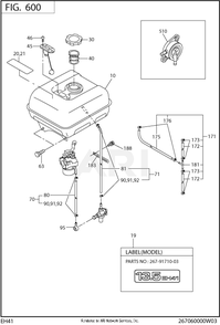 Part Location Diagram of 043-04300-15 Subaru Fuel tank cap cp