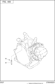 400 Governor Diagram and Parts List for RAS43023510  Subaru Generator