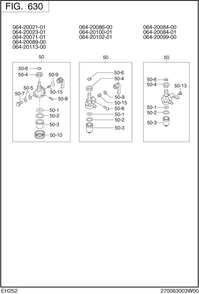 Fuel Lubricant Diagram and Parts List for EH252B02021 EH252 Subaru Engine