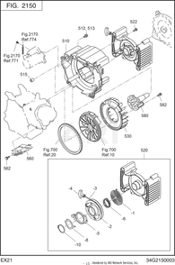 2150 Engine Diagram and Parts List for RAS32023510  Subaru Generator