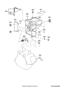 330 Intake And Exhaust Diagram and Parts List for EE400DSM500  Subaru Engine