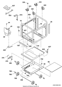 2300 Base Frame Diagram and Parts List for RAS43023544  Subaru Generator