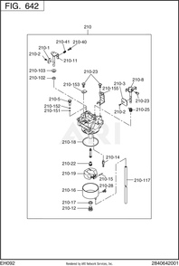 642 Fuel And Lubricant Diagram and Parts List for RGS17023080  Subaru Generator