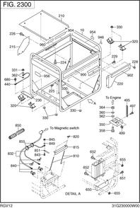 Pipe Frame Diagram and Parts List for RGV12K36032 RGV12100 Subaru Generator
