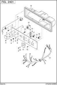 Control Box Diagram and Parts List for RGH75052500 RGH7500 Subaru Generator