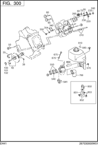 Intake,exhaust Diagram and Parts List for EH410D65543 EH410 Subaru Engine