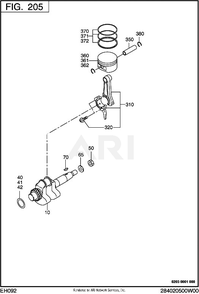 Part Location Diagram of 284-23402-H3 Subaru Piston 0.25