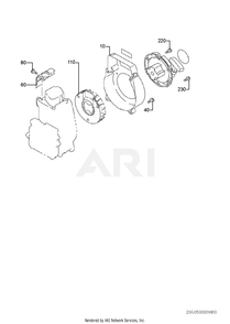 Part Location Diagram of 20F-51103-03 Subaru Blower Housing