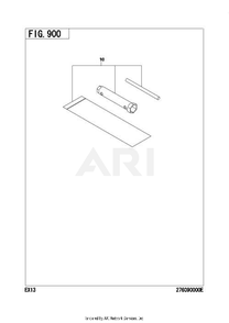 900 Accessory Diagram and Parts List for EX130D70290  Subaru Engine