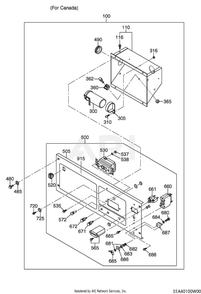 2401 Control Box Diagram and Parts List for RLE29043033  Subaru Generator