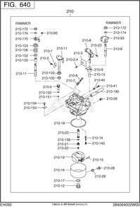 600 Fuel And Lubricant Diagram and Parts List for EH092F47210  Subaru Engine