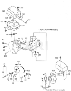 300 Intake And Exhaust Diagram and Parts List for 170DT1141  Subaru Engine