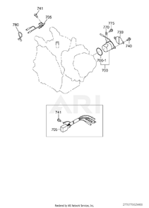 770 Electric Device Diagram and Parts List for EX170DM2471  Subaru Engine