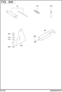 Accessories Diagram and Parts List for EH122B00090 EH122 Subaru Engine