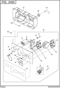 Control Box Diagram and Parts List for RGR35023000 SGX3500 Subaru Generator