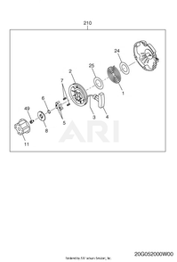 Part Location Diagram of 20F-50112-18 Subaru Starter Rope   Wacker