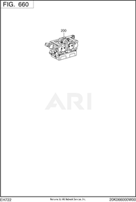 660 Fuel And Lubricant Diagram and Parts List for EH722DSF051  Subaru Engine