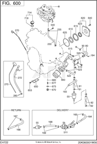 600 Fuel And Lubricant Diagram and Parts List for EH722DS5171  Subaru Engine