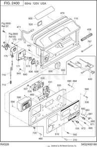 2400 Control Diagram and Parts List for RAS28023010  Subaru Generator
