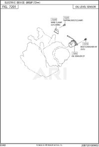 720 Electric Device Diagram and Parts List for EX400DE5220  Subaru Engine