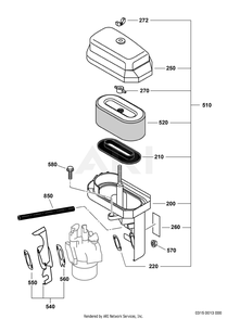 315 Air Cleaner Diagram and Parts List for EX170D10076  Subaru Engine