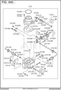 640 Fuel And Lubricant Diagram and Parts List for EH650DC2471  Subaru Engine