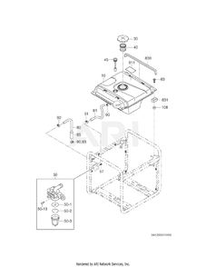 2600 Fuel And Lubricant Diagram and Parts List for RAS32023514  Subaru Generator