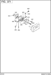 Intake,exhaust Group Diagram and Parts List for DY272DS2990 DY272 Subaru Engine
