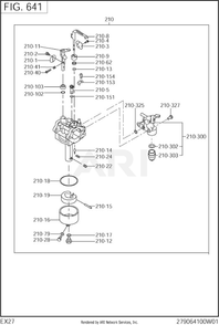 641 Fuel And Lubricant Diagram and Parts List for EX270DE5031  Subaru Engine