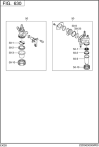 Part Location Diagram of 22A-62105-08 Subaru Filter