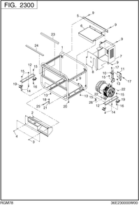 Pipe Frame Diagram and Parts List for RGM78016500 RGX7800E Subaru Generator