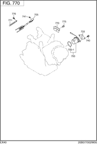 Electric Device Diagram and Parts List for EX400DM5030 EX400 Subaru Engine