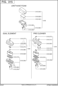Part Location Diagram of 277-32613-30 Subaru *air cleaner ay (cyclone ac)