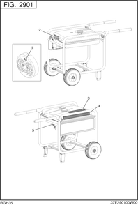 Accessories Label Diagram and Parts List for RGH35052000 RGH3500 Subaru Generator